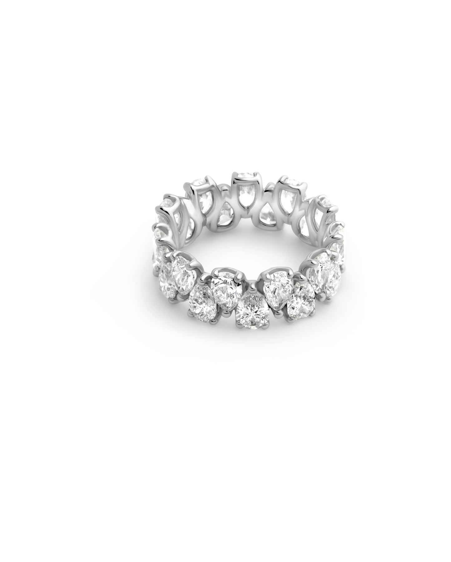 Diamond Eternity Band with Mixed-Cut Stones in White Gold
